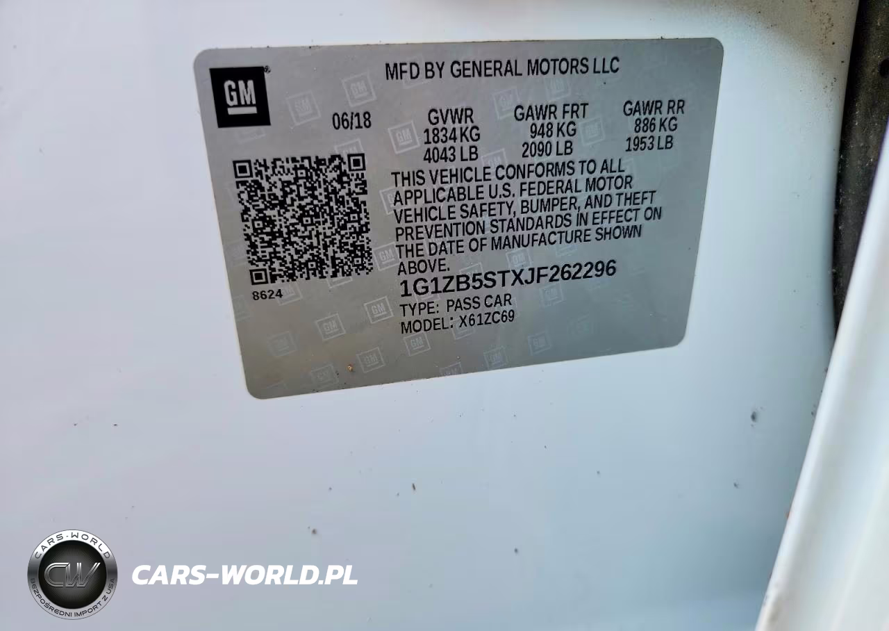 2018 Chevrolet Malibu Ls VIN:1G1ZB5STXJF262296 - 12