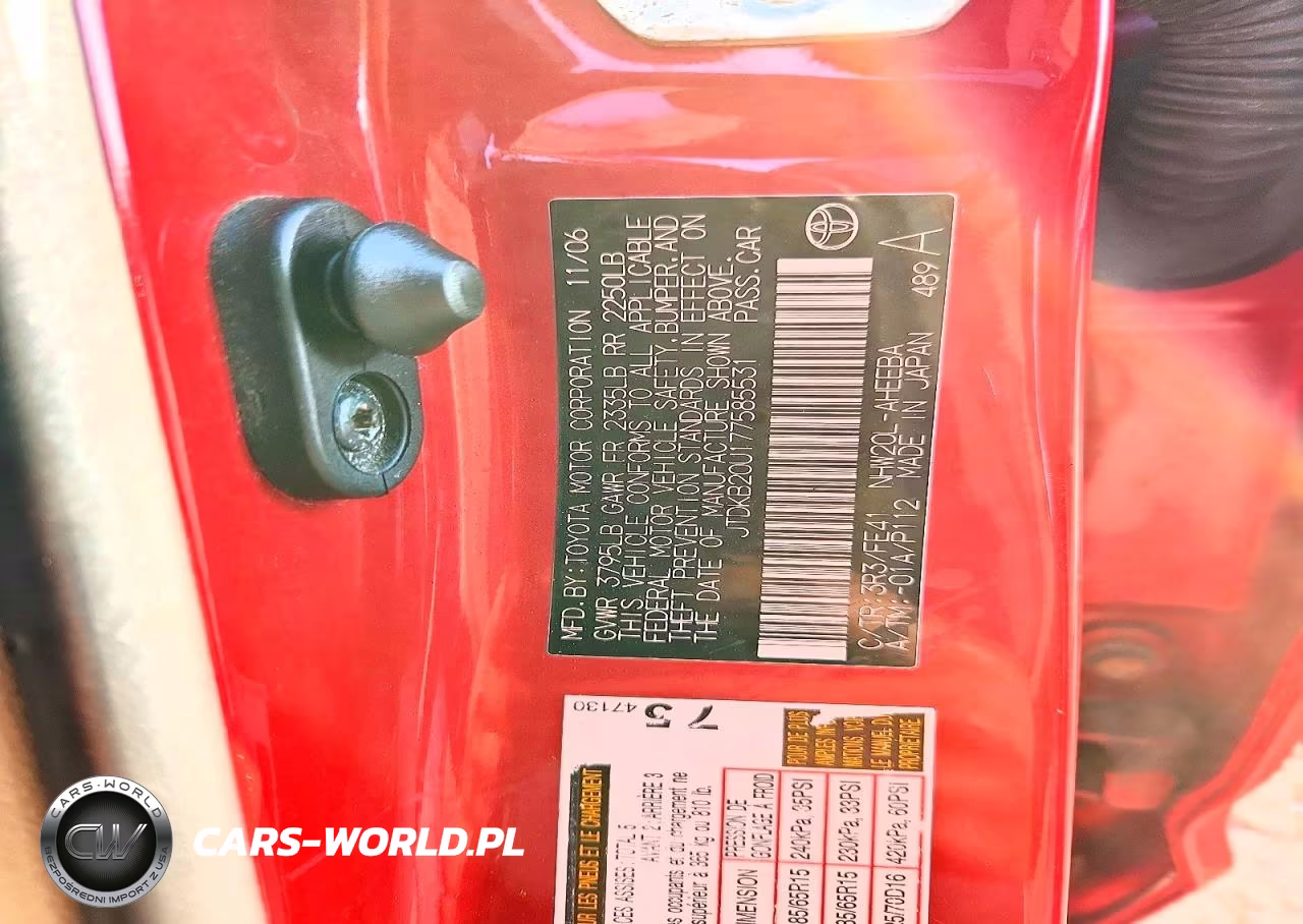 2007 Toyota Prius Base VIN:JTDKB20U177585531 - 12