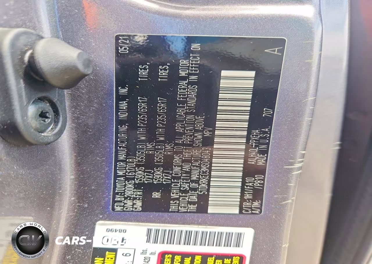 2021 Toyota Sienna Le VIN:5TDKRKEC3MS048043 - 13