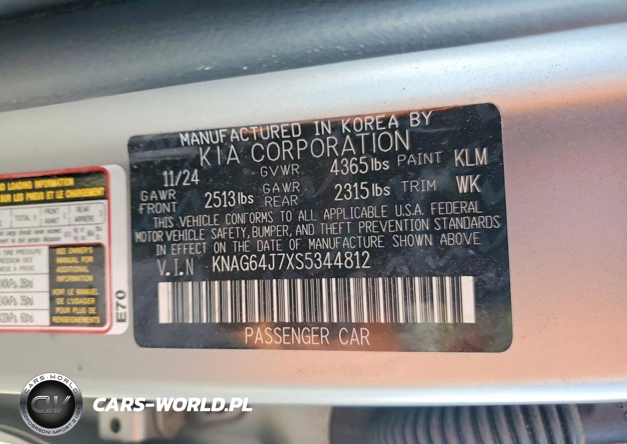 2025 Kia K5 Gt Line VIN:KNAG64J7XS5344812 - 12