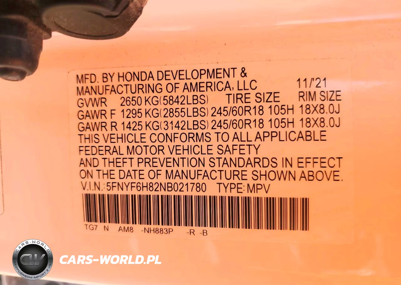 2022 Honda Pilot Trailsport VIN:5FNYF6H82NB021780 - 13
