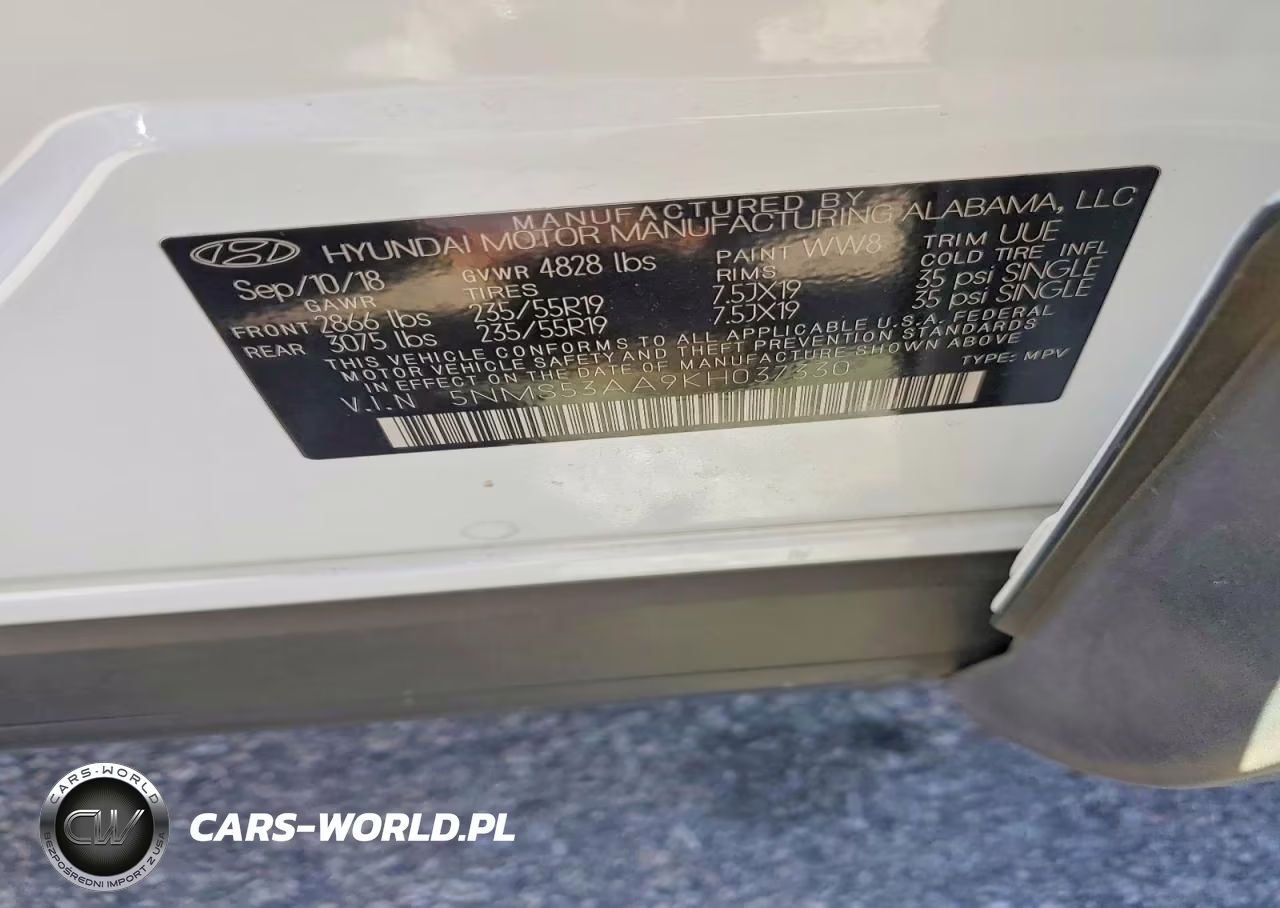 2019 Hyundai Santa Fe Limited 2.0T VIN:5NMS53AA9KH037330 - 13