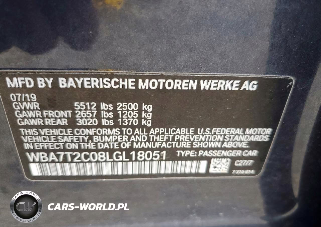 2020 BMW 740 I VIN:WBA7T2C08LGL18051 - 12