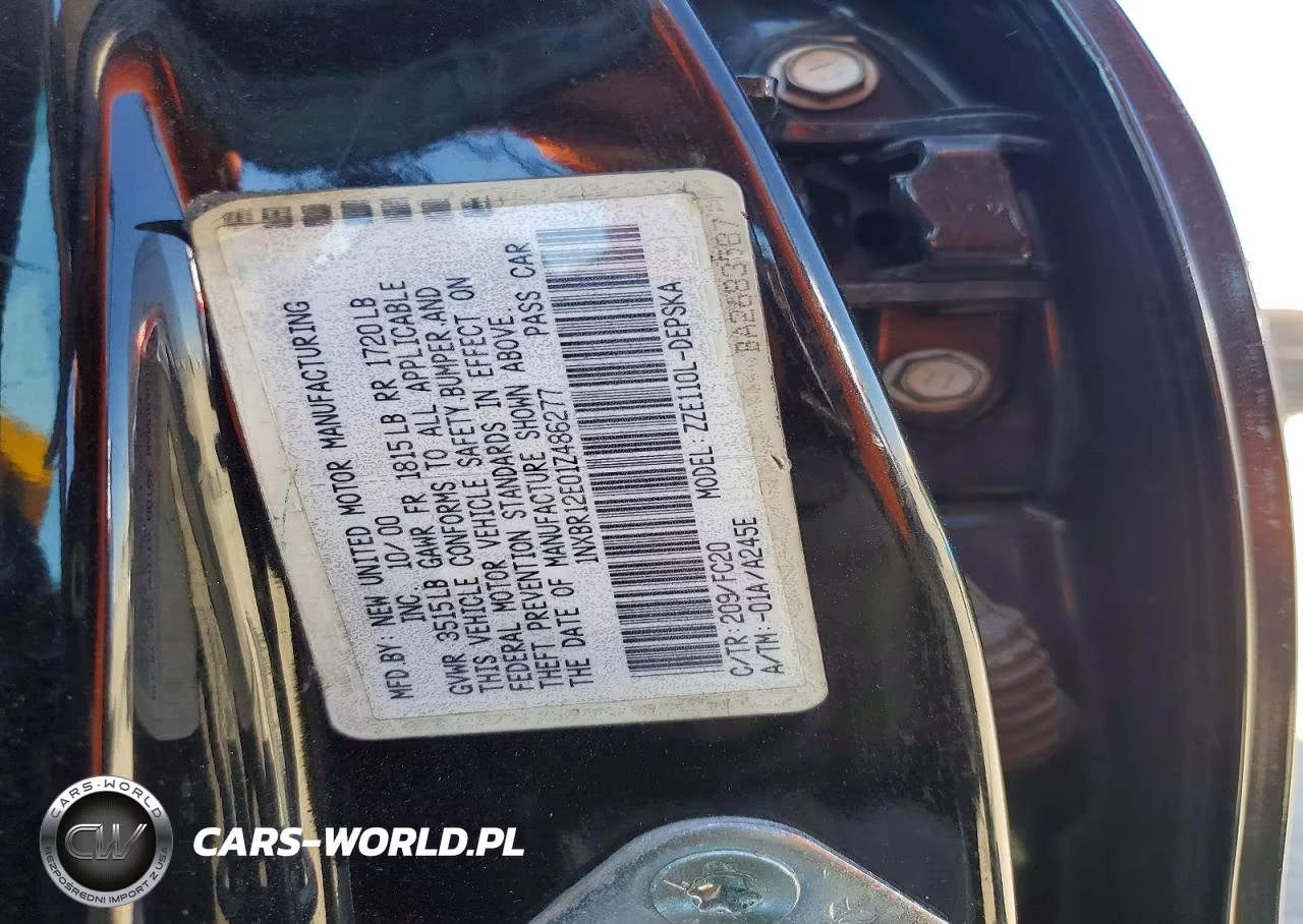 2001 Toyota Corolla S VIN:1NXBR12E01Z486277 - 12
