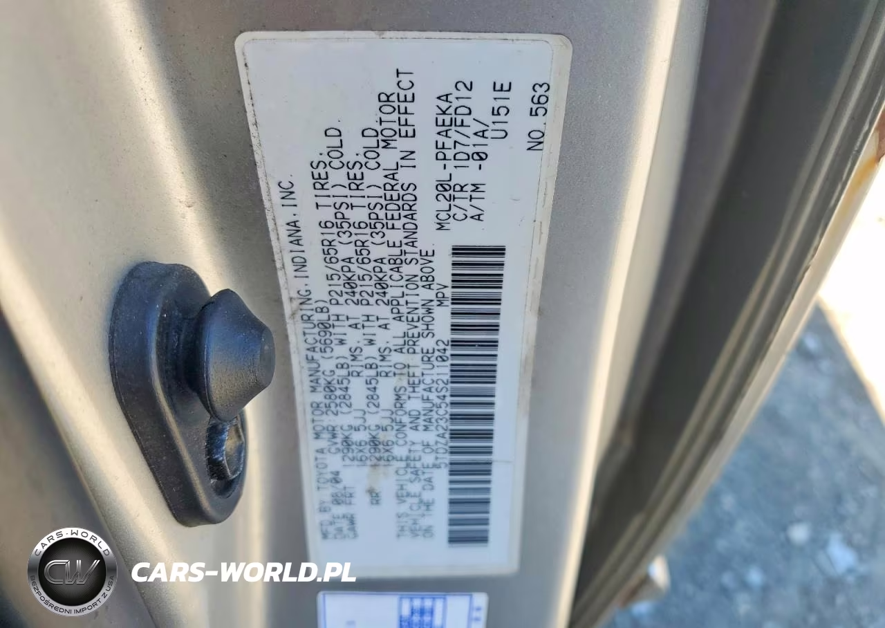2004 Toyota Sienna Ce 7 Passenger VIN:5TDZA23C54S211042 - 13