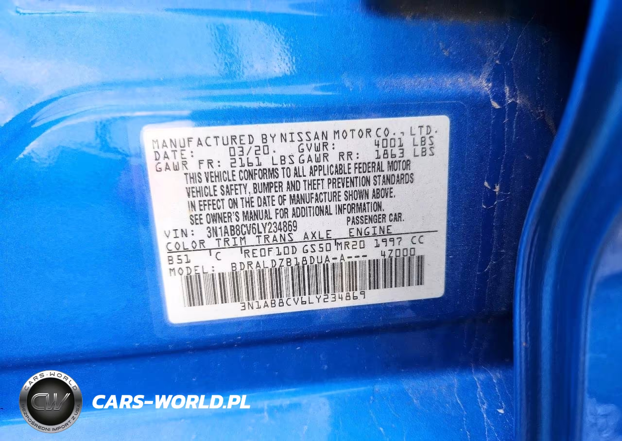 2020 Nissan Sentra Sv VIN:3N1AB8CV6LY234869 - 12