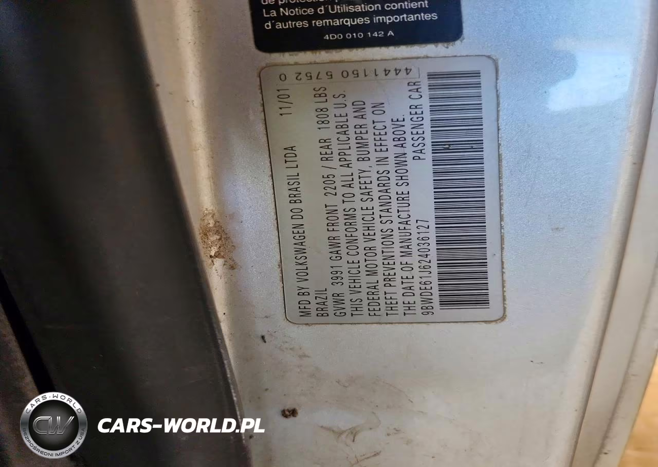 2002 Volkswagen Gti Base VIN:9BWDE61J624036127 - 12