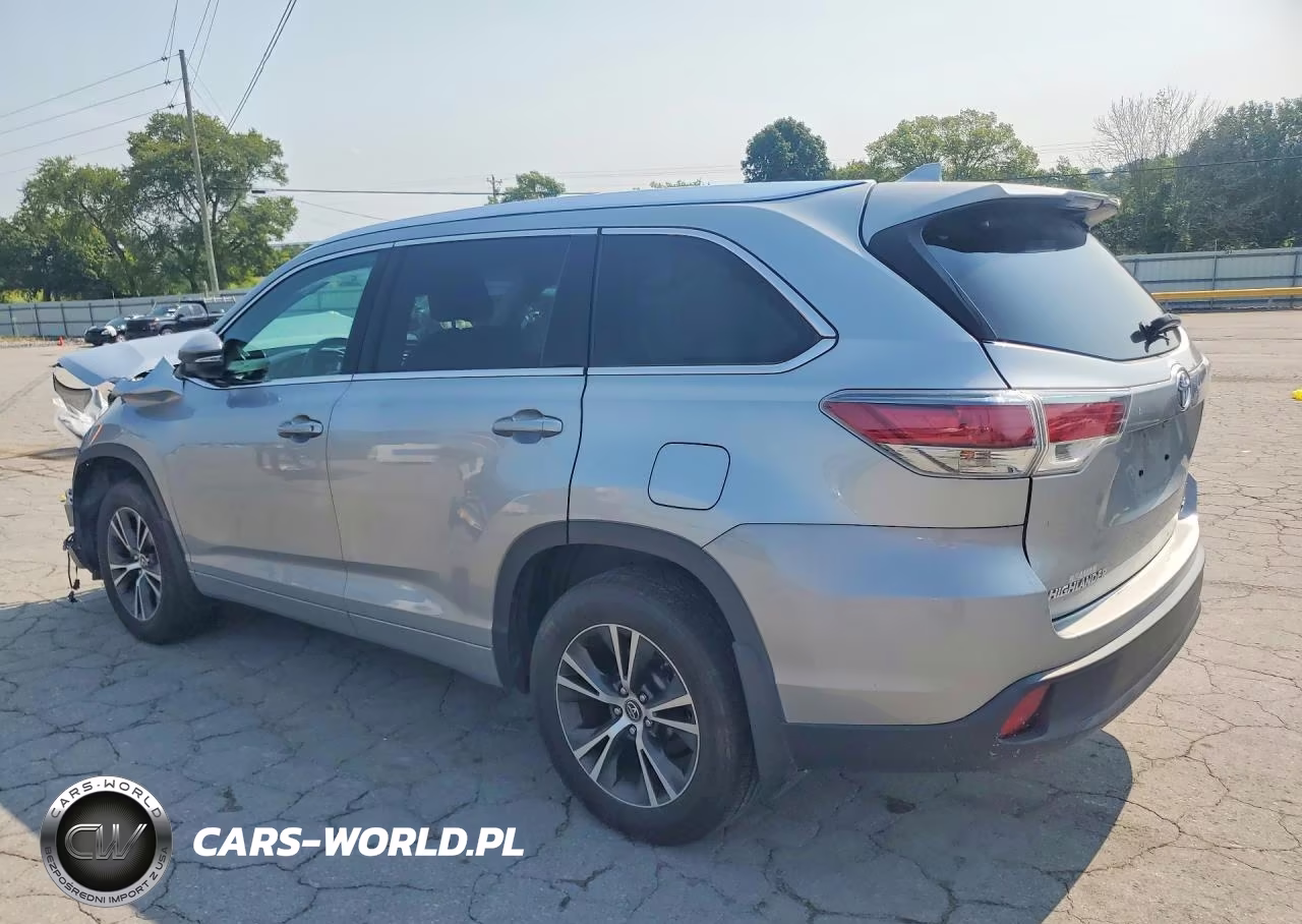 2016 Toyota Highlander Xle VIN:5TDJKRFH7GS324585 - 2