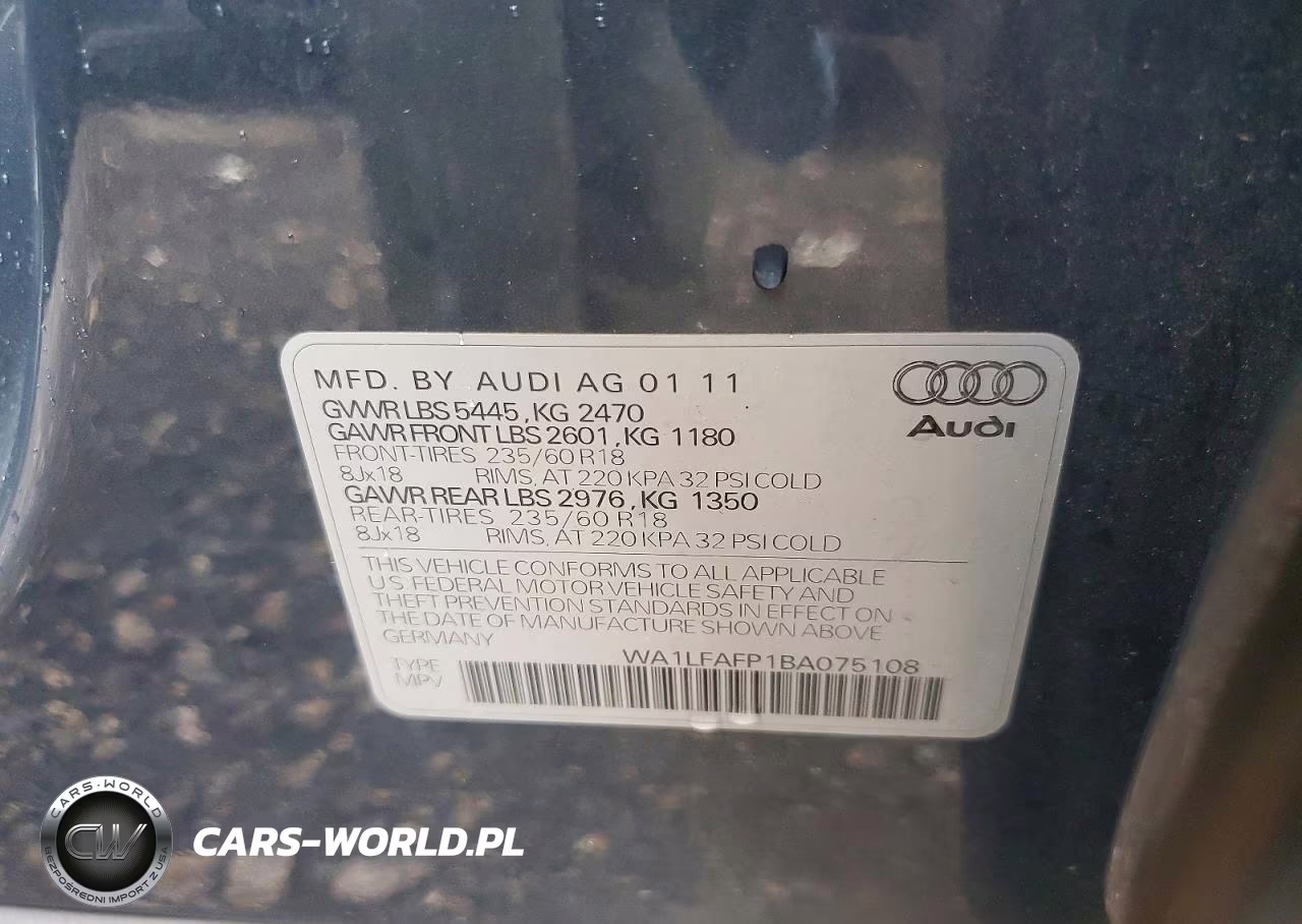 2011 Audi Q5 Premium Plus VIN:WA1LFAFP1BA075108 - 12