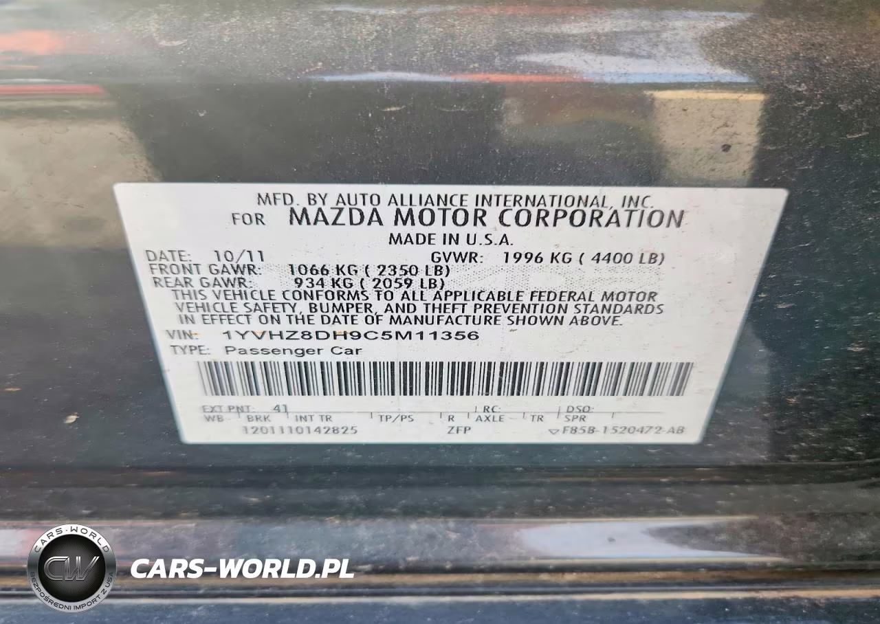 2012 Mazda 6 I VIN:1YVHZ8DH9C5M11356 - 12