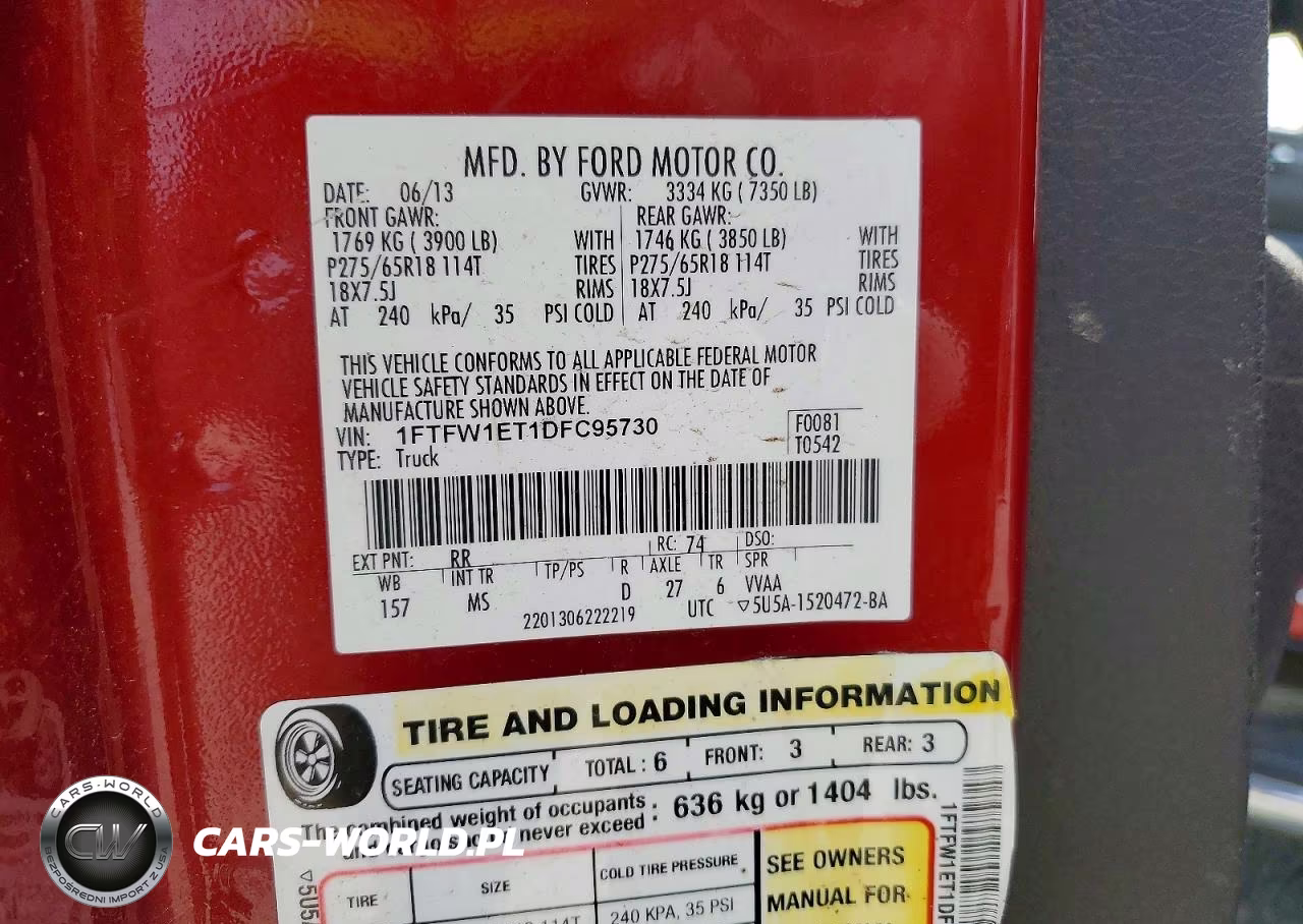 2013 Ford F150 Supercrew VIN:1FTFW1ET1DFC95730 - 12