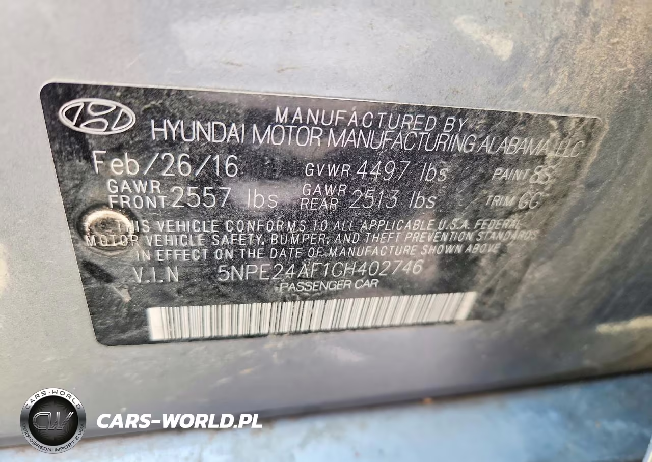 2016 Hyundai Sonata Se VIN:5NPE24AF1GH402746 - 12