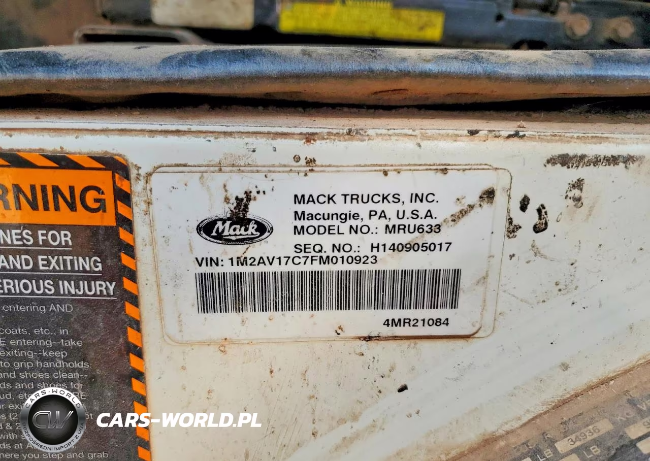 2015 Mack 600 Mru600 VIN:1M2AV17C7FM010923 - 11