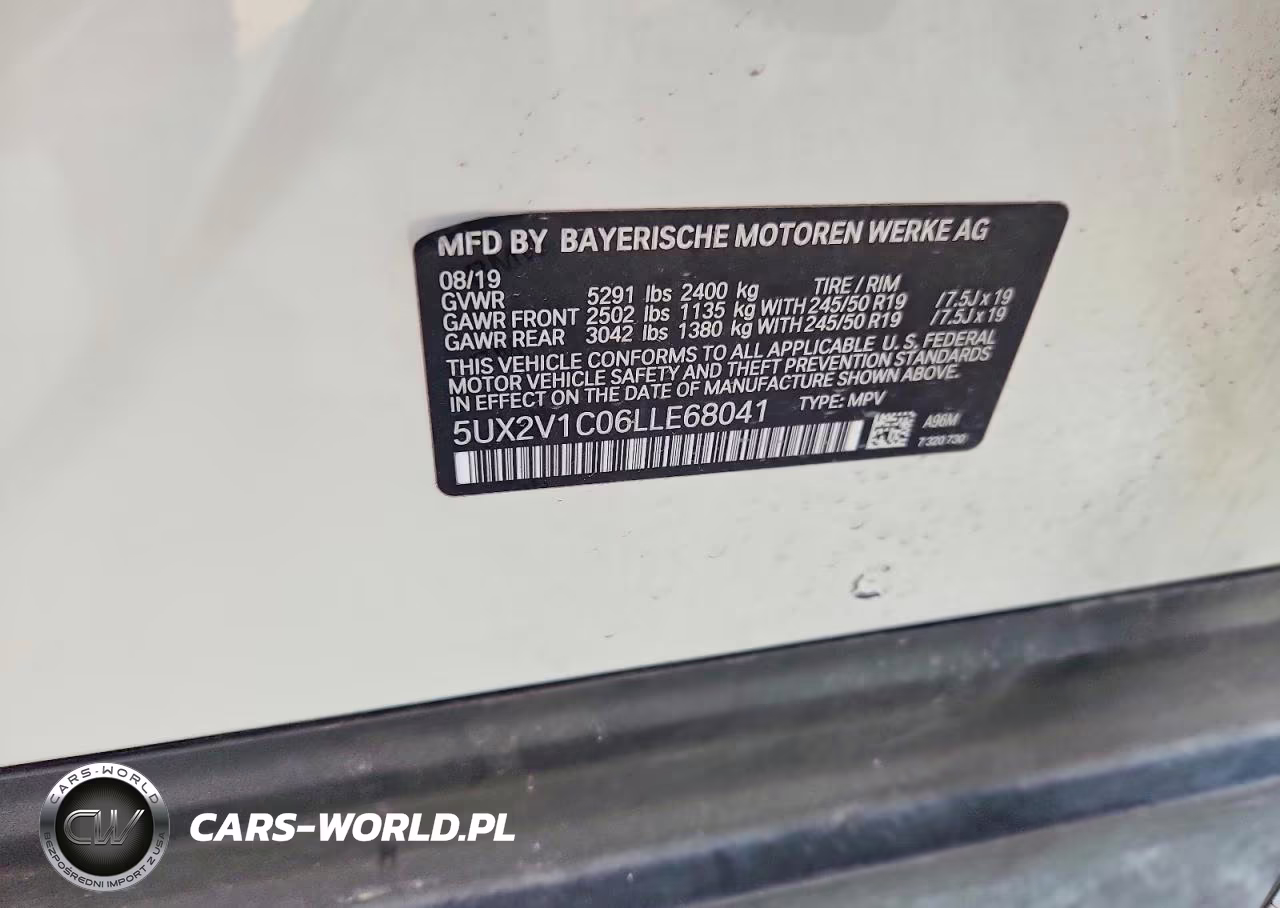 2020 BMW X4 xDrive30I VIN:5UX2V1C06LLE68041 - 13
