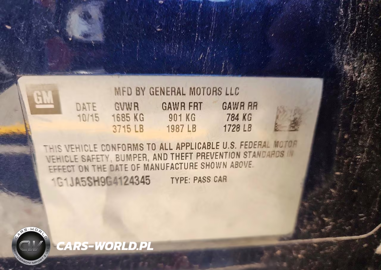 2016 Chevrolet Sonic Ls VIN:1G1JA5SH9G4124345 - 12