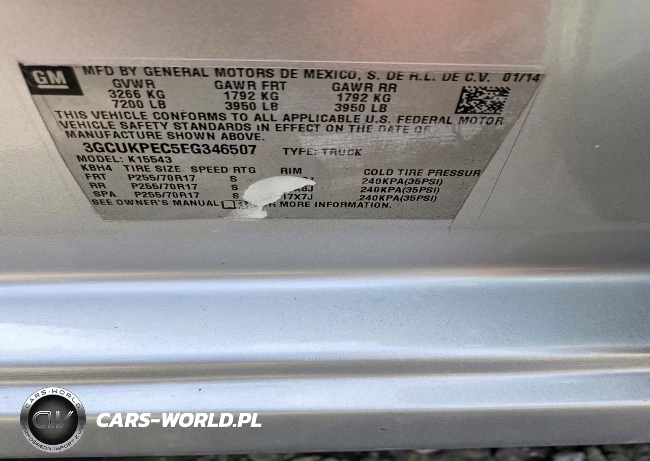 2014 Chevrolet Silverado K1500 VIN:3GCUKPEC5EG346507 - 12