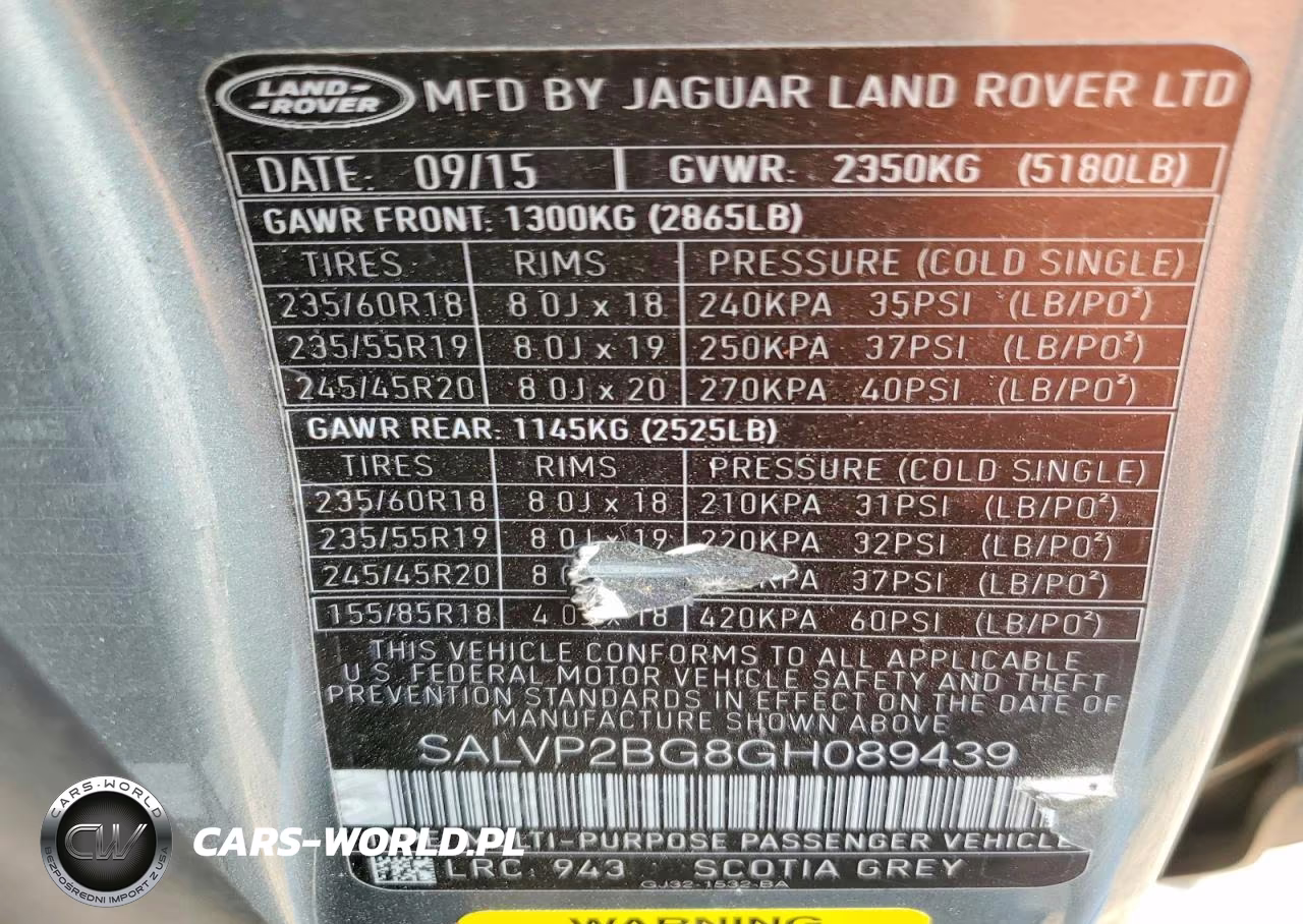 2016 Land Rover Range Rover Evoque Se VIN:SALVP2BG8GH089439 - 14