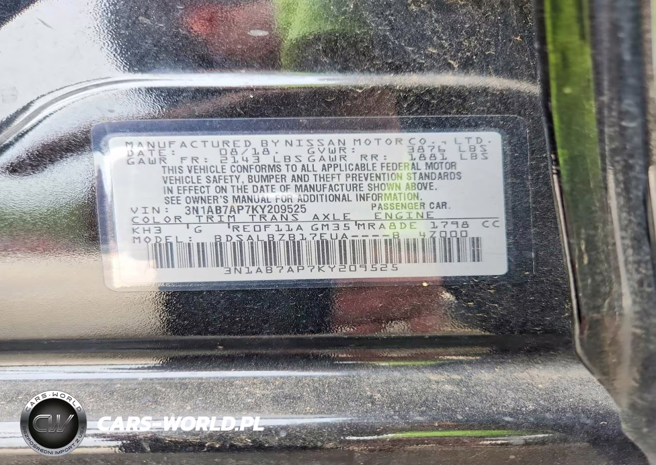 2019 Nissan Sentra S VIN:3N1AB7AP7KY209525 - 12