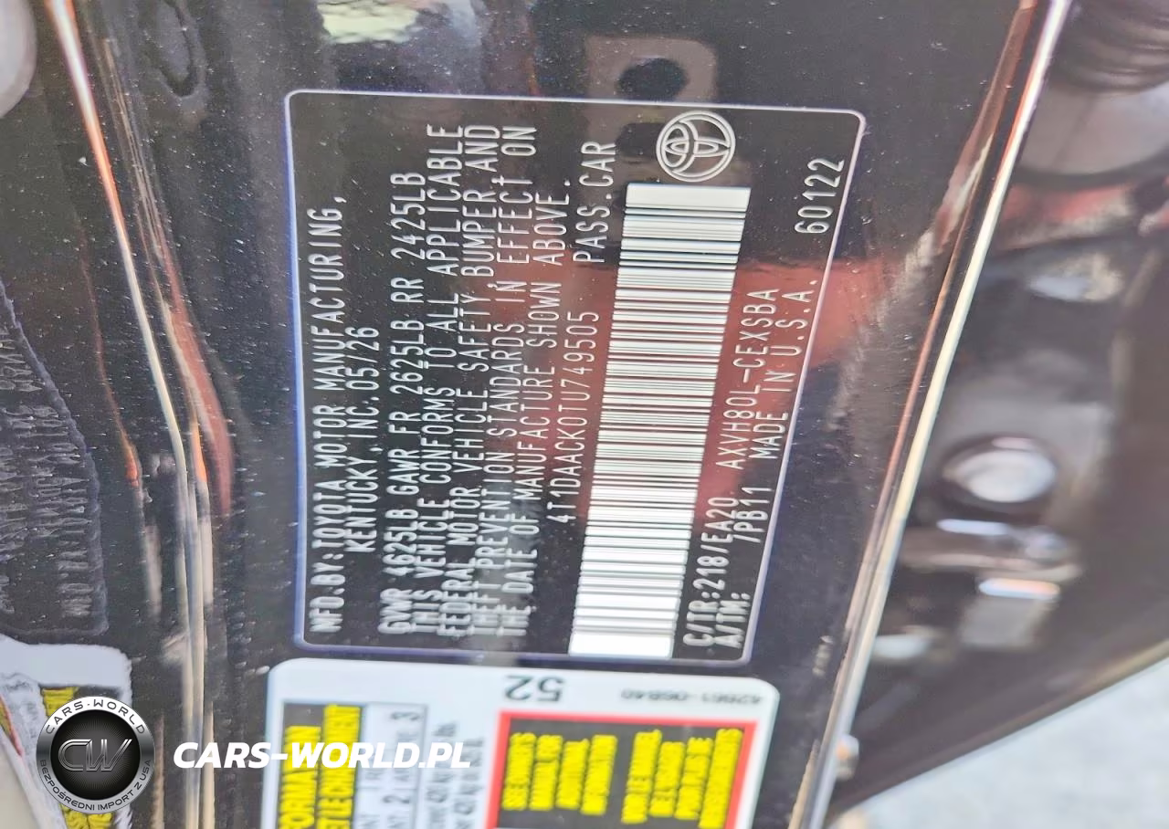 2026 Toyota Camry Se VIN:4T1DAACK0TU749505 - 13