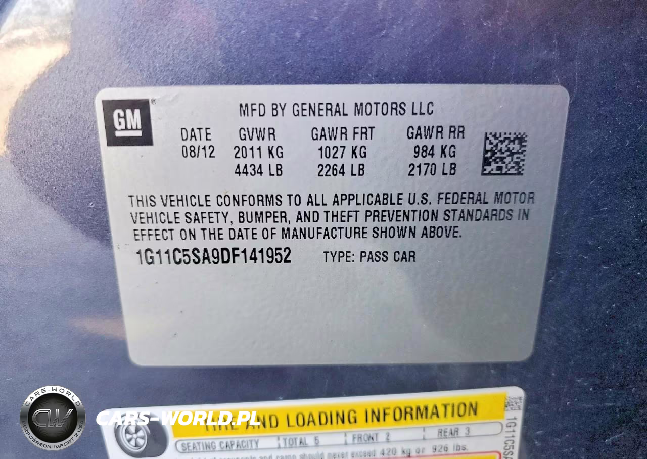 2013 Chevrolet Malibu 1Lt VIN:1G11C5SA9DF141952 - 12