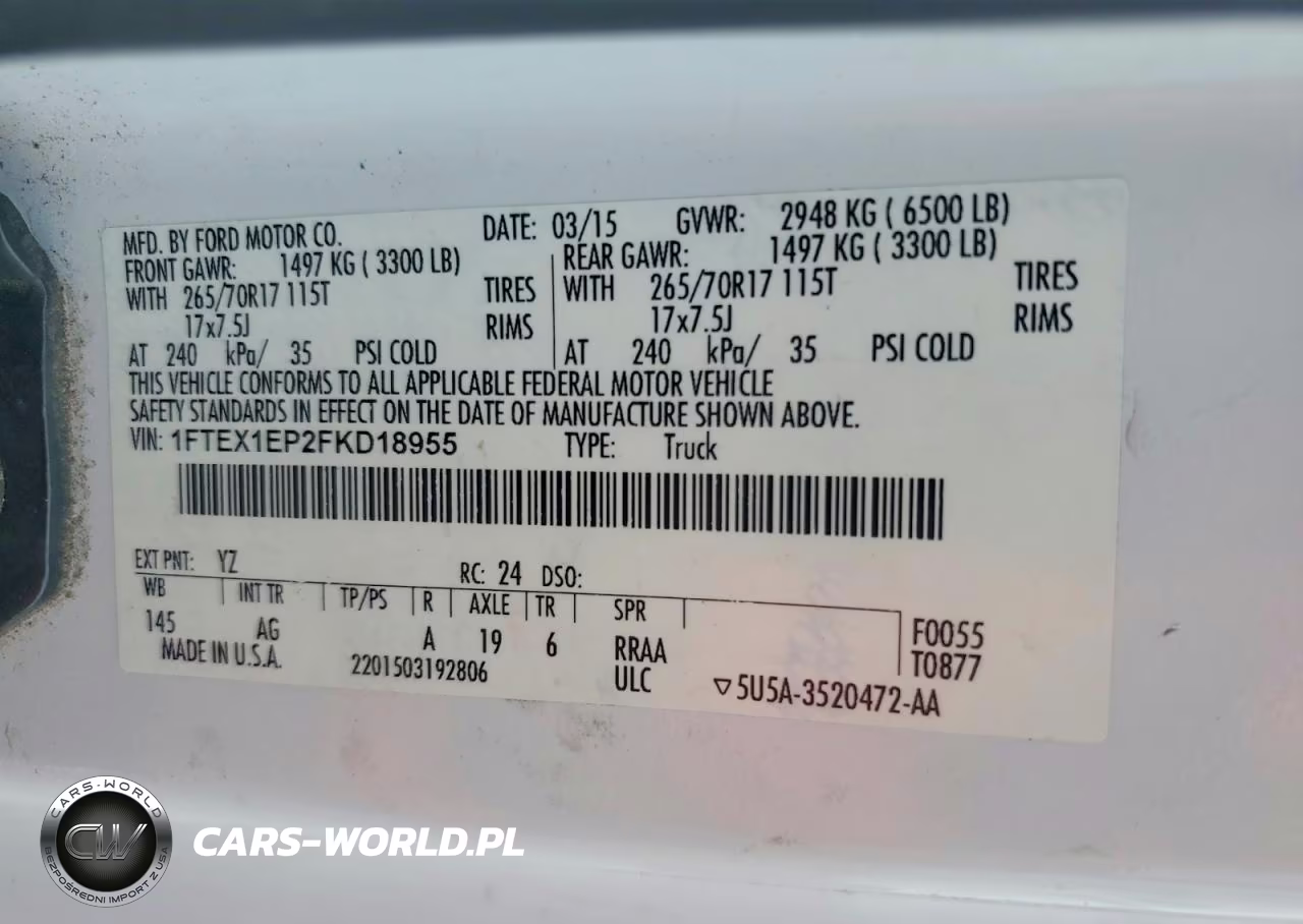 2015 Ford F150 Super Cab VIN:1FTEX1EP2FKD18955 - 12