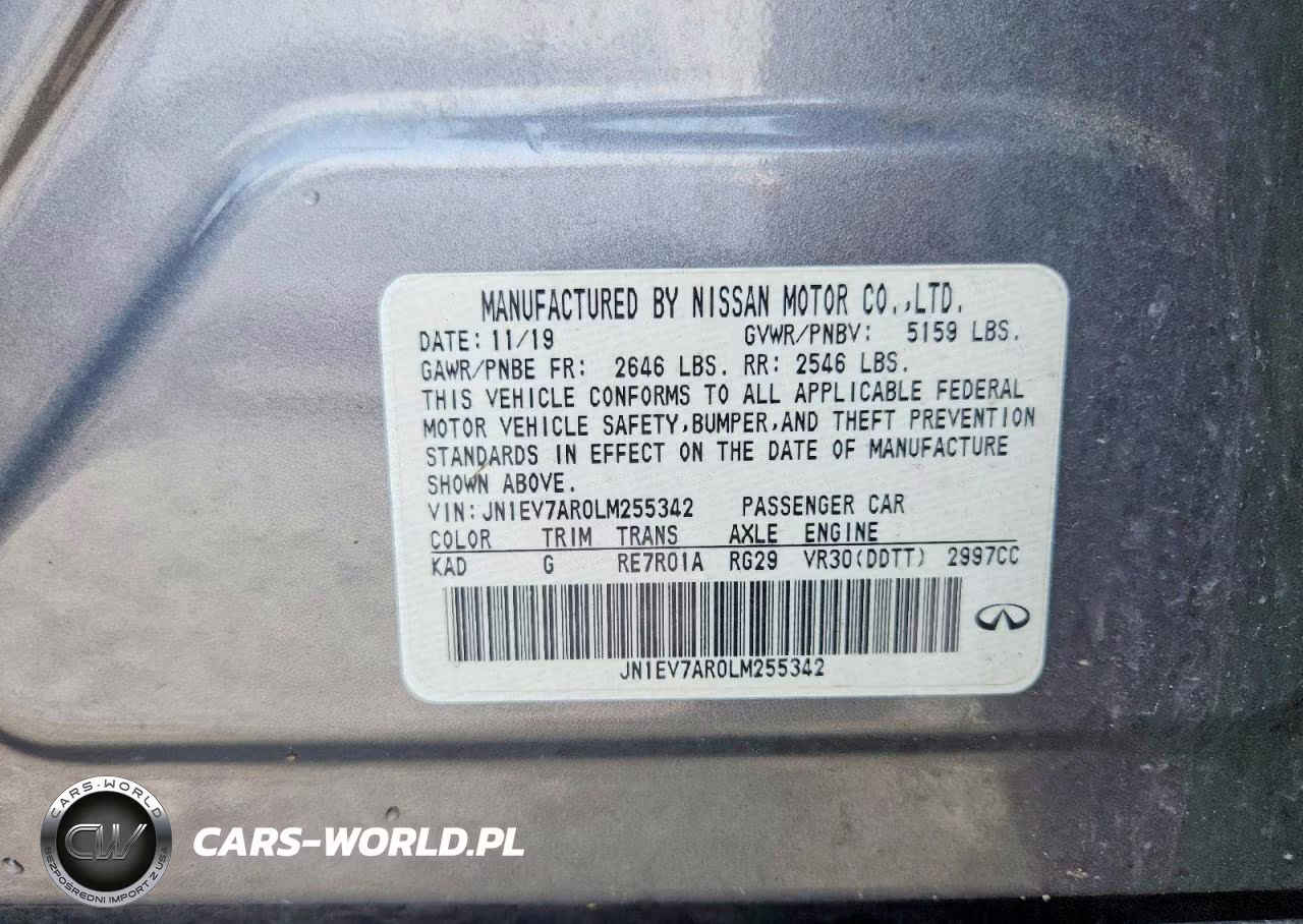 2020 Infiniti Q50 3.0T Luxe VIN:JN1EV7AR0LM255342 - 14