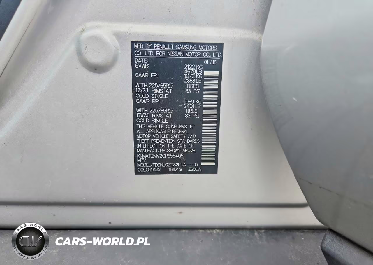 2016 Nissan Rogue Sv VIN:KNMAT2MV2GP655405 - 12