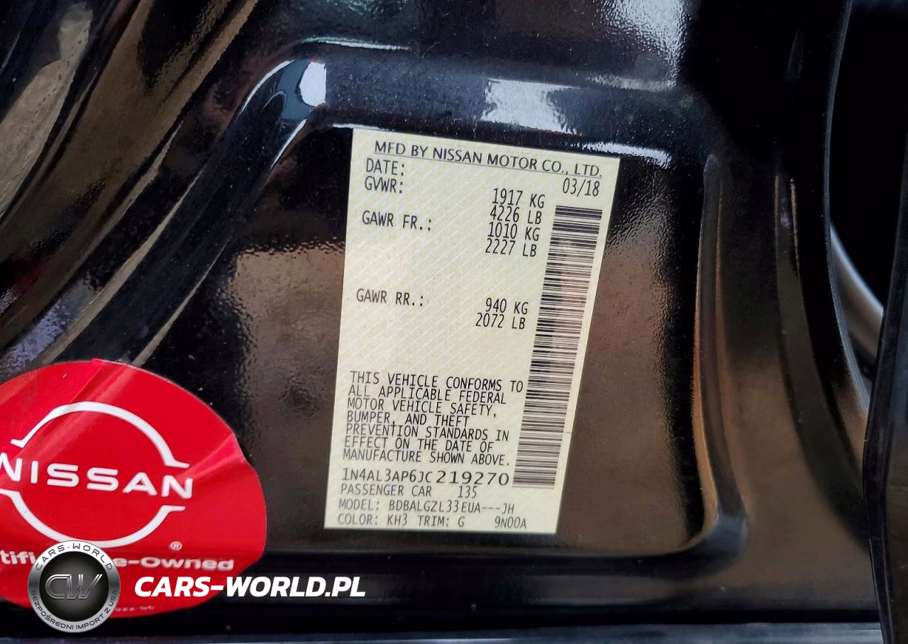 2018 Nissan Altima 2.5 S VIN:1N4AL3AP6JC219270 - 12