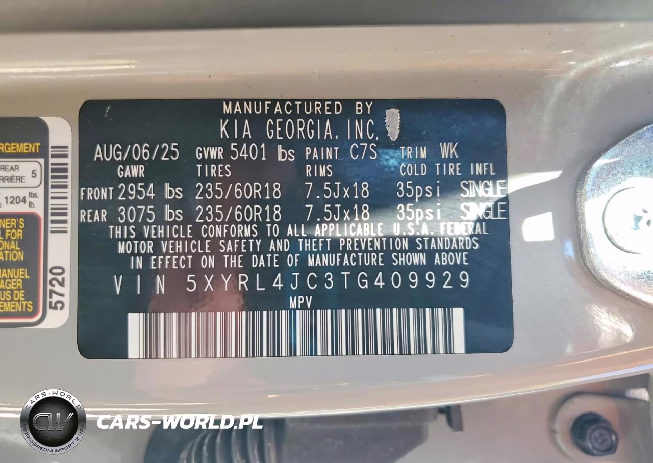 2026 Kia Sorento S VIN:5XYRL4JC3TG409929 - 13