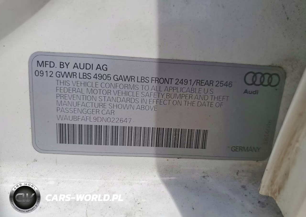 2013 Audi A4 Premium VIN:WAUBFAFL9DN022647 - 12