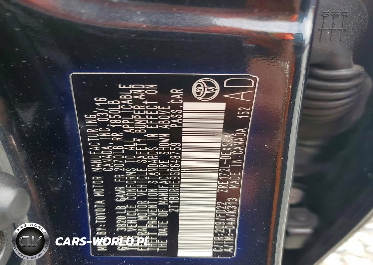 2016 Toyota Corolla S VIN:2T1BURHE9GC648759 - 12