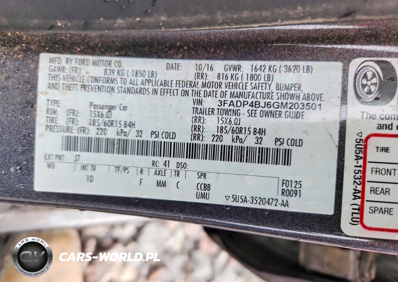 2016 Ford Fiesta Se VIN:3FADP4BJ6GM203501 - 12