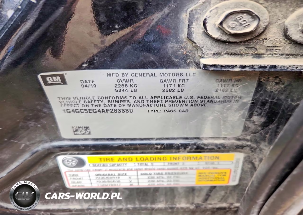 2010 Buick Lacrosse Cxl VIN:1G4GC5EG4AF283330 - 12