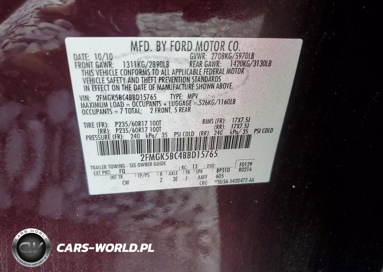 2011 Ford Flex Se VIN:2FMGK5BC4BBD15765 - 13