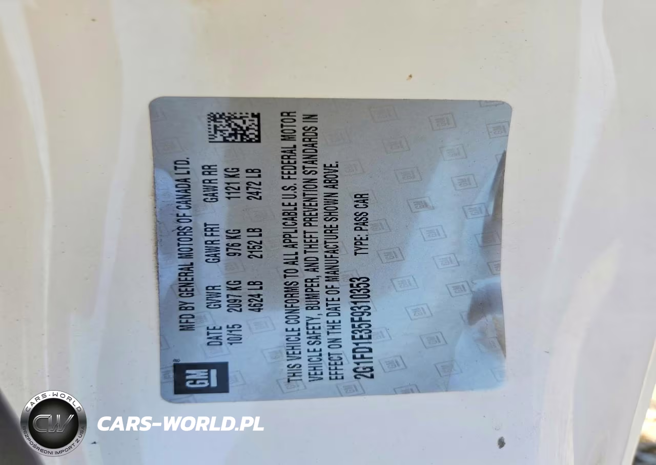 2015 Chevrolet Camaro Lt VIN:2G1FD1E35F9310353 - 13