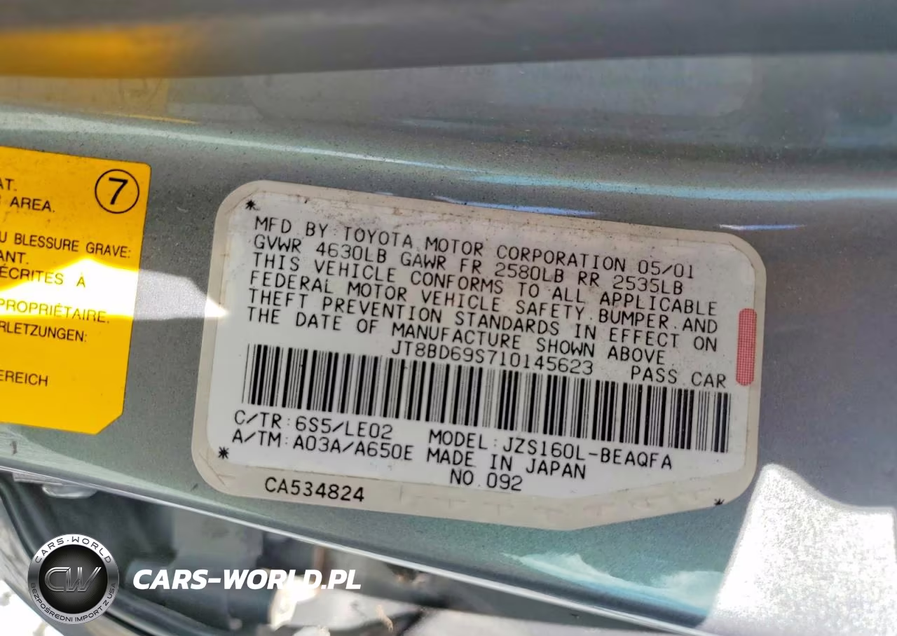 2001 Lexus Gs 300 VIN:JT8BD69S710145623 - 12