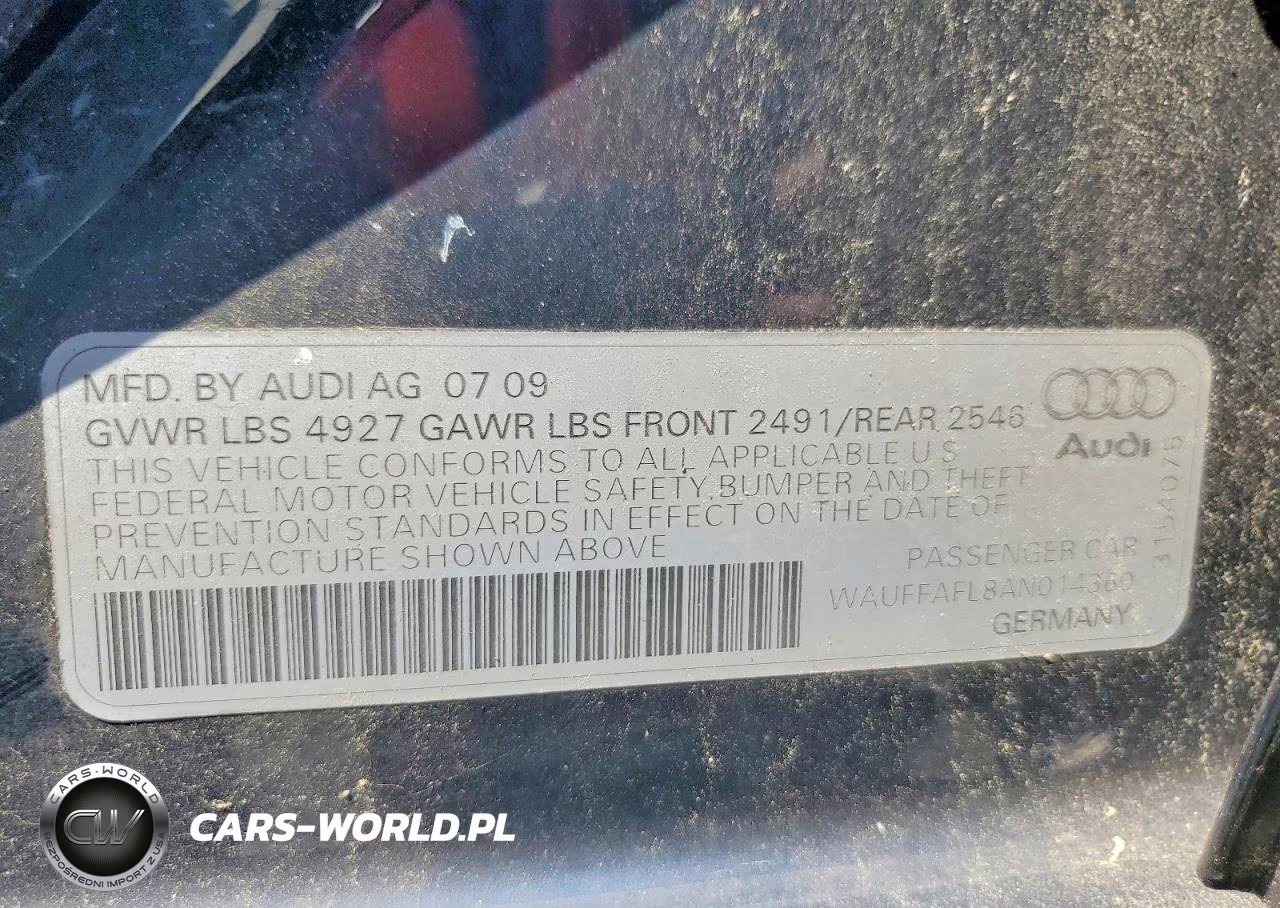 2010 Audi A4 Premium Plus VIN:WAUFFAFL8AN014360 - 12