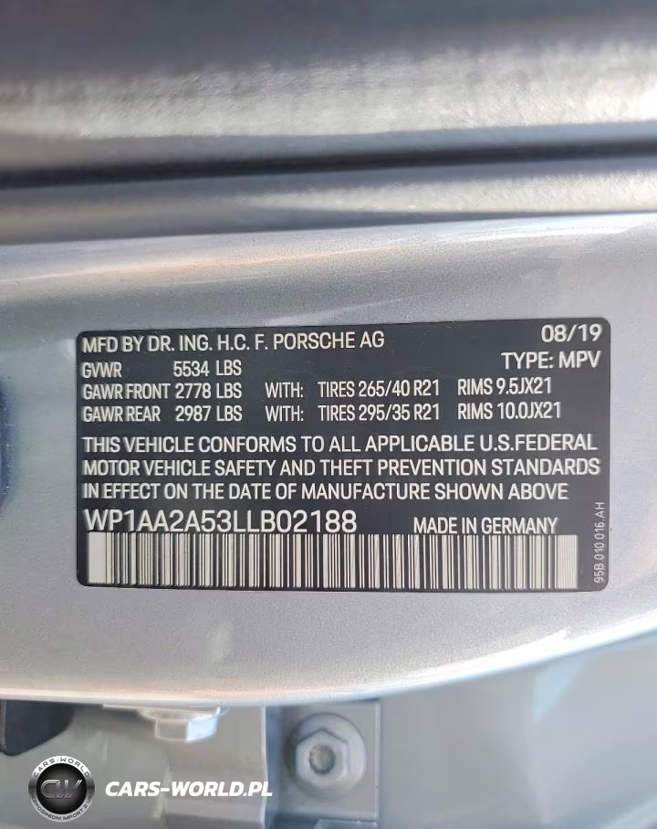 2020 Porsche Macan VIN:WP1AA2A53LLB02188 - 13