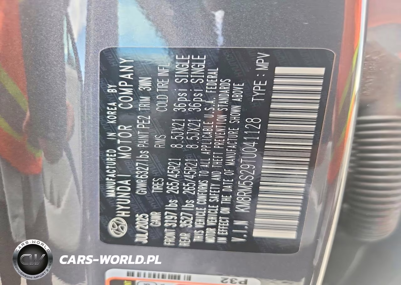 2026 Hyundai Palisade Calligraphy VIN:KM8RM5S29TU041128 - 14