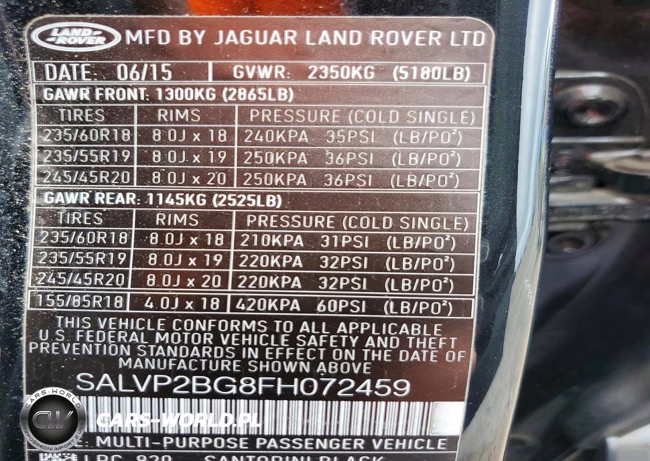 2015 Land Rover Range Rover Evoque Pure Plus VIN:SALVP2BG8FH072459 - 13