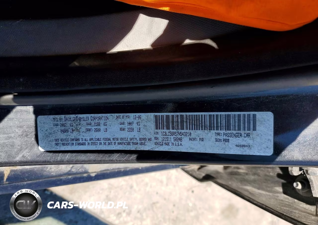 2007 Chrysler Sebring Touring VIN:1C3LC56R57N543210 - 12