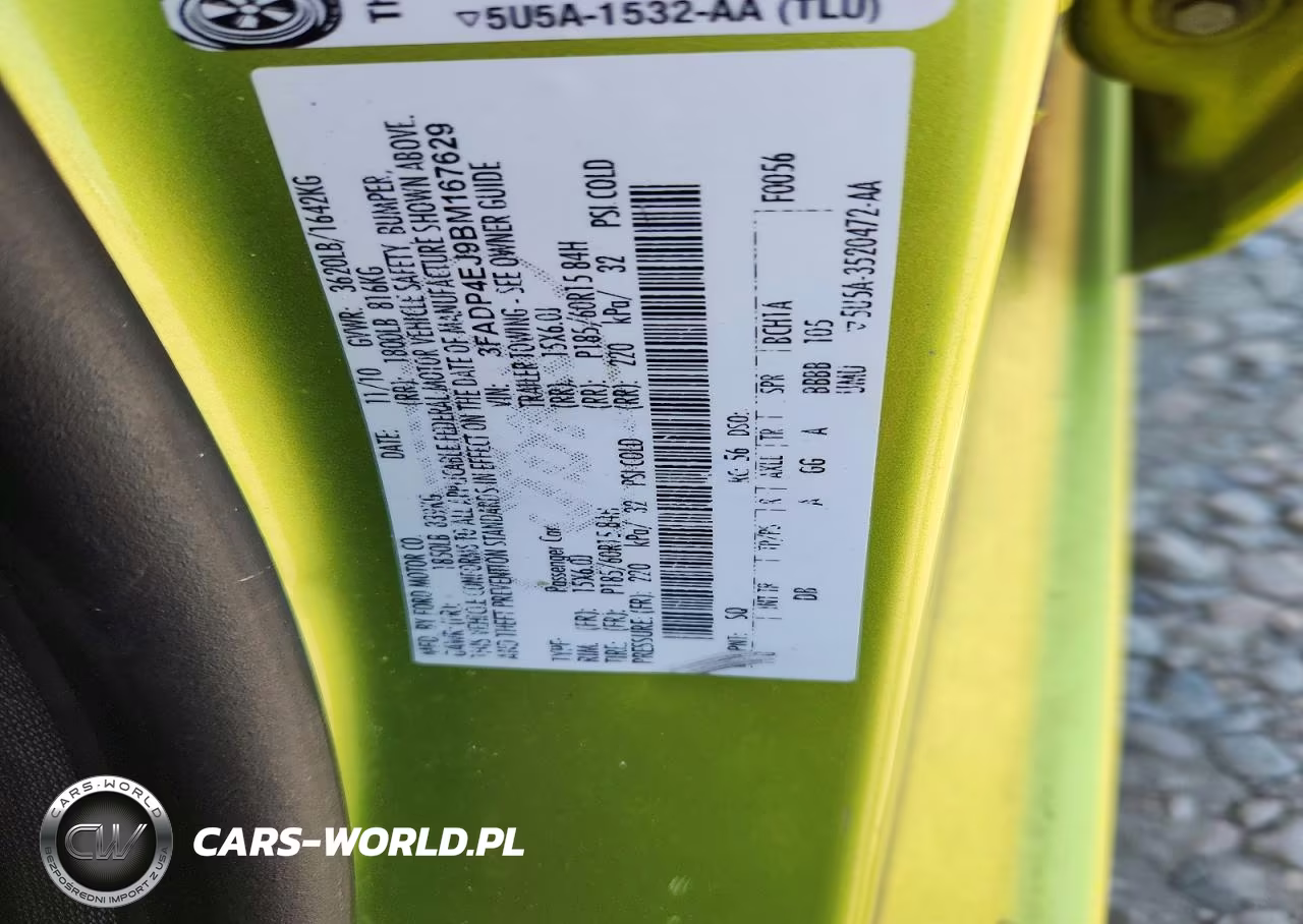2011 Ford Fiesta Se VIN:3FADP4EJ9BM167629 - 12