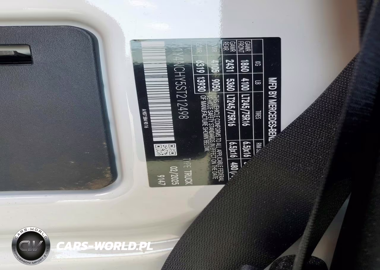 2025 Mercedes-Benz Sprinter 2500 Delivery Van VIN:W1Y4NCHY5ST212498 - 13