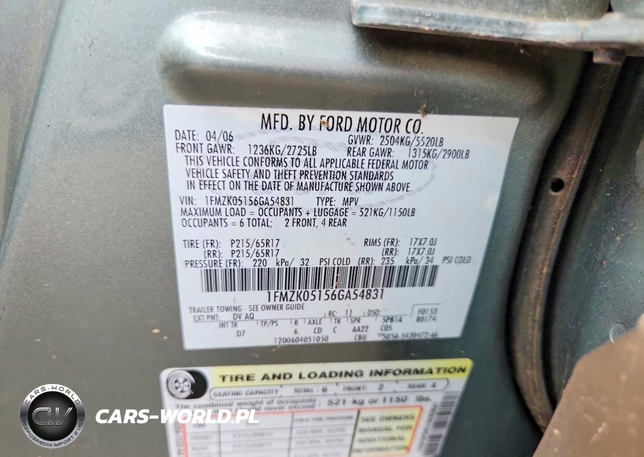 2006 Ford Freestyle Sel VIN:1FMZK05156GA54831 - 13