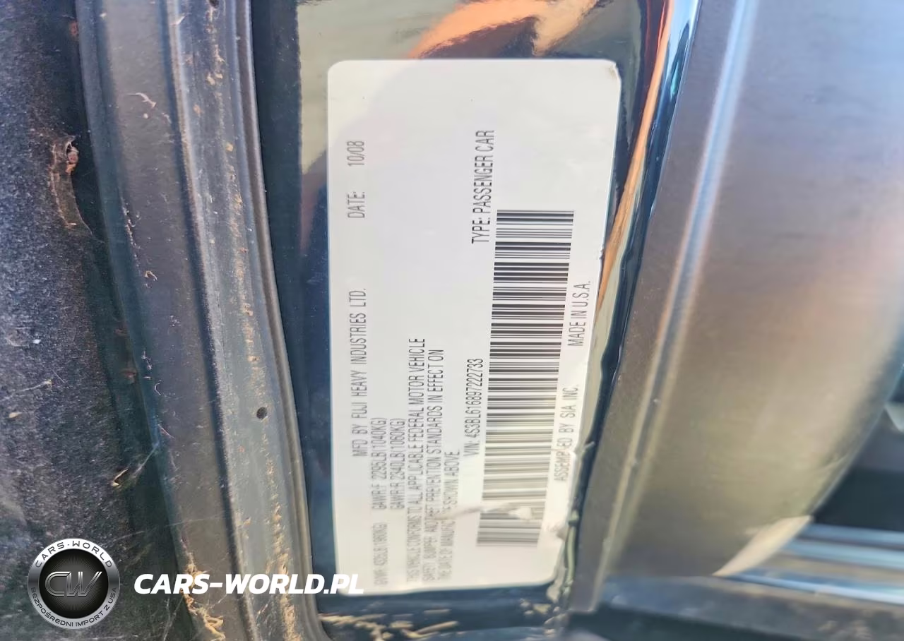 2009 Subaru Legacy 2.5I VIN:4S3BL616897222733 - 12