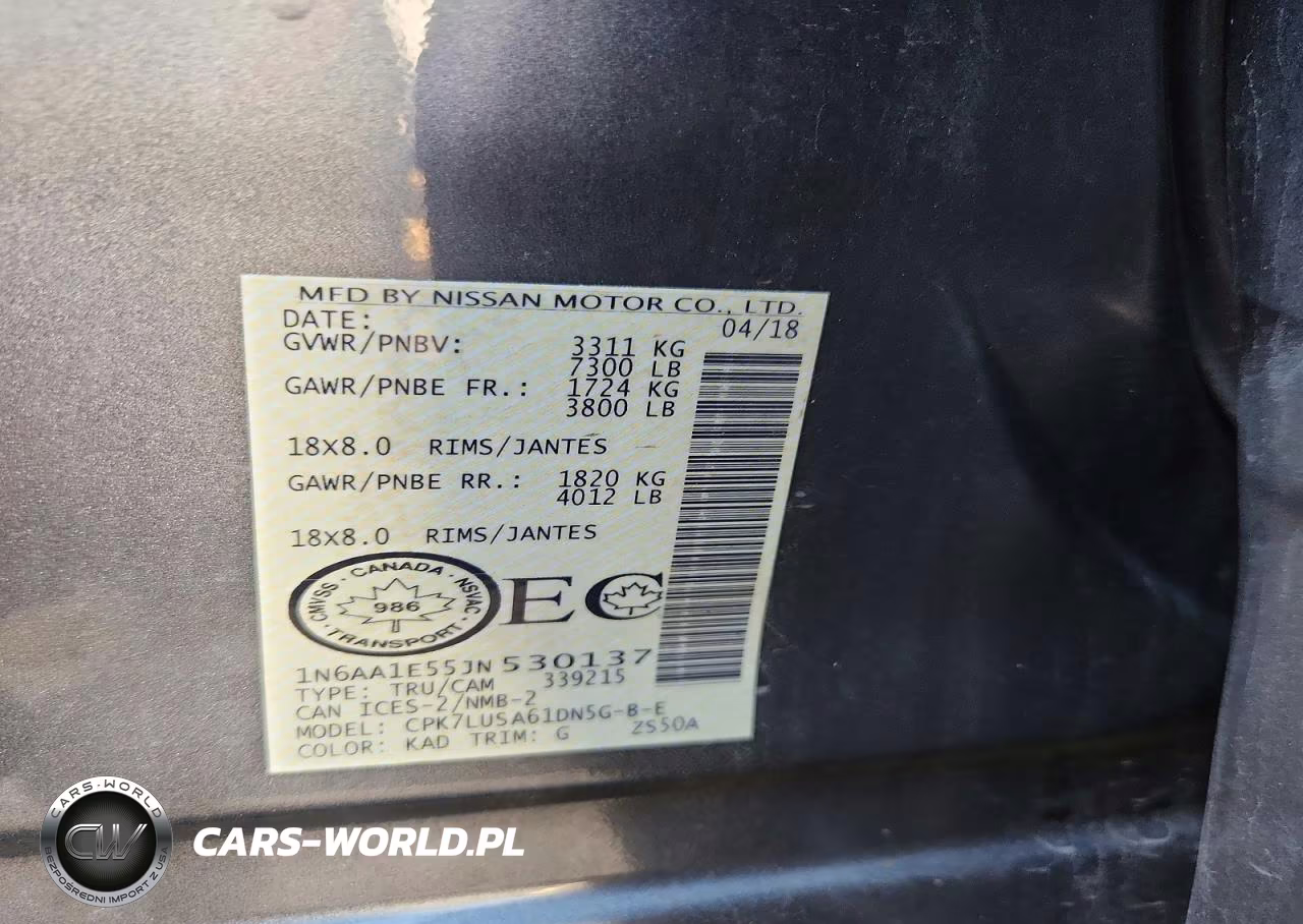 2018 Nissan Titan S VIN:1N6AA1E55JN530137 - 12