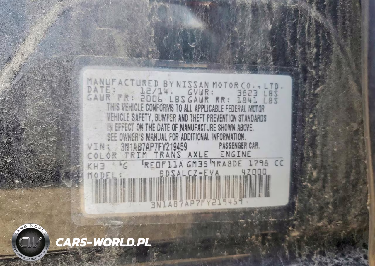 2015 Nissan Sentra S VIN:3N1AB7AP7FY219459 - 12
