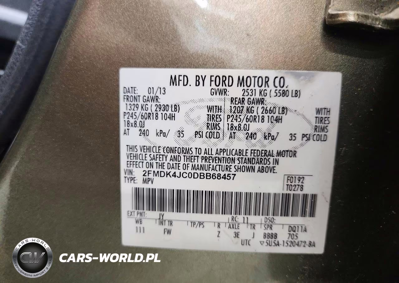 2013 Ford Edge Sel VIN:2FMDK4JC0DBB68457 - 13