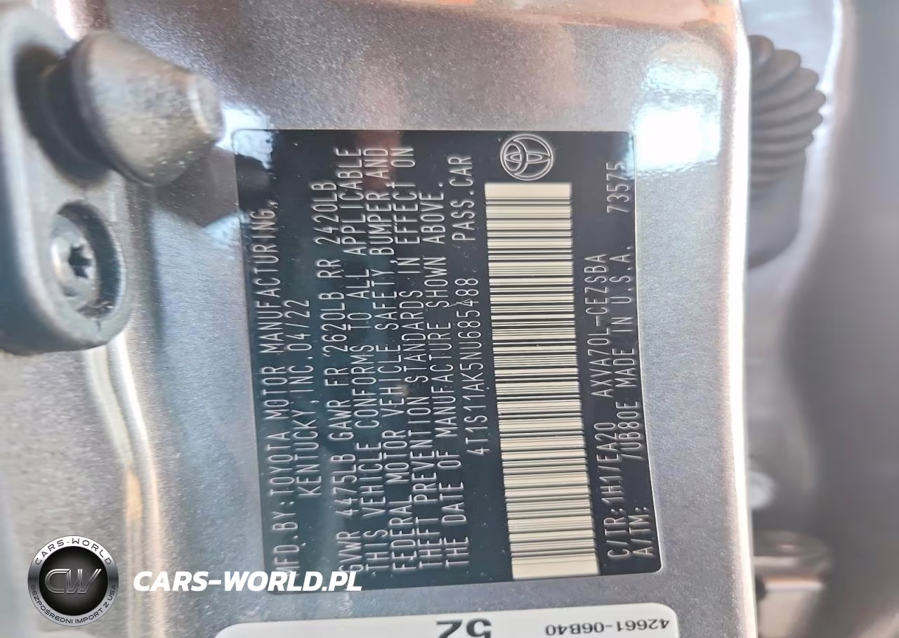 2022 Toyota Camry Se VIN:4T1S11AK5NU685488 - 13