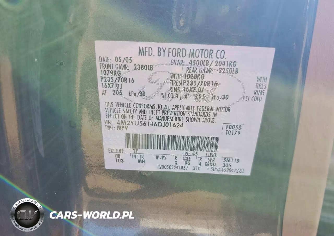 2006 Mercury Mariner VIN:4M2YU56146DJ01624 - 12
